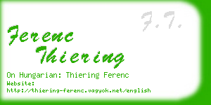 ferenc thiering business card